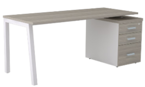 ME - 11 Mesa Para Escritorio Directiva Com Gaveteiro Pedestal Arq 25 M.M 